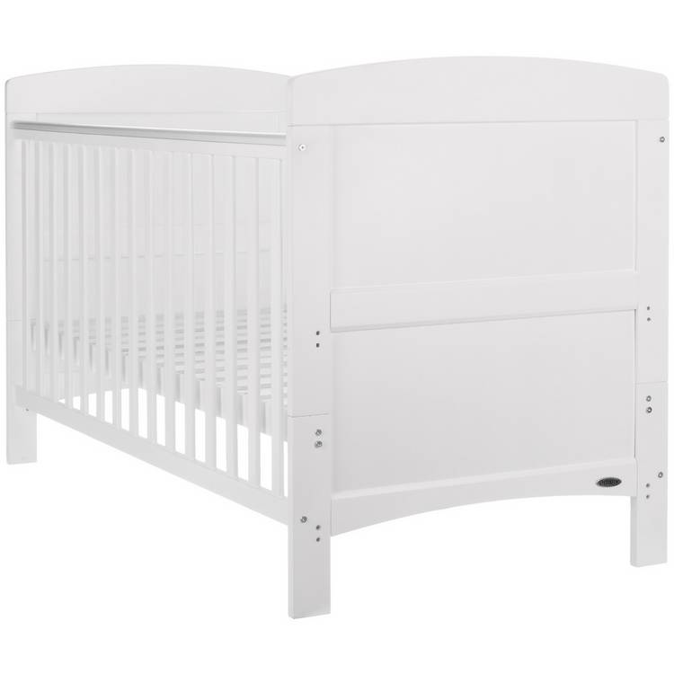 Obaby Grace Cot Bed with Mattress - White 0