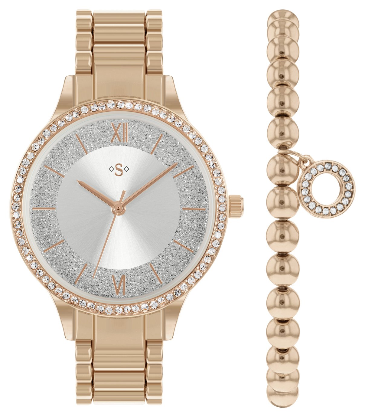  Spirit Ladies Rose Gold Watch  and Bracelet Set