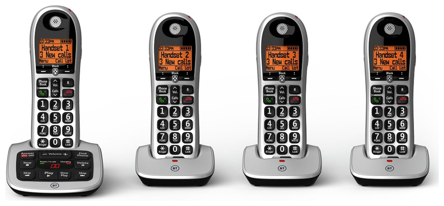 BT 4600 Cordless Telephone with Answer Machine - Quad