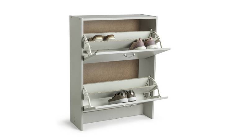 Argos Home Maine 4 Shelf Shoe Storage Cabinet - Grey
