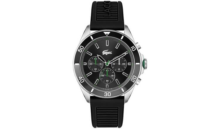 Lacoste Tiebreaker Men's Black Silicone Strap Watch