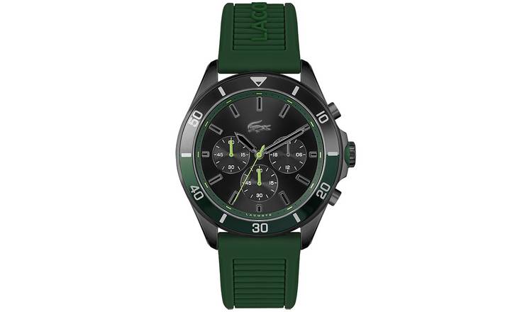 Lacoste Tiebreaker Men's Green Silicone Strap Watch