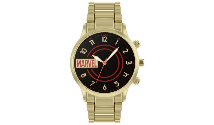 Disney Marvel Men's Gold Stainless Steel Bracelet Watch