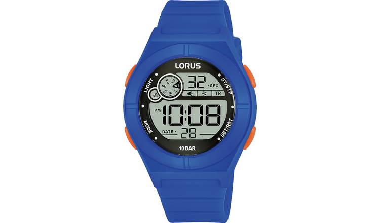 Lorus Kid's Digital Blue Silicone Strap Watch