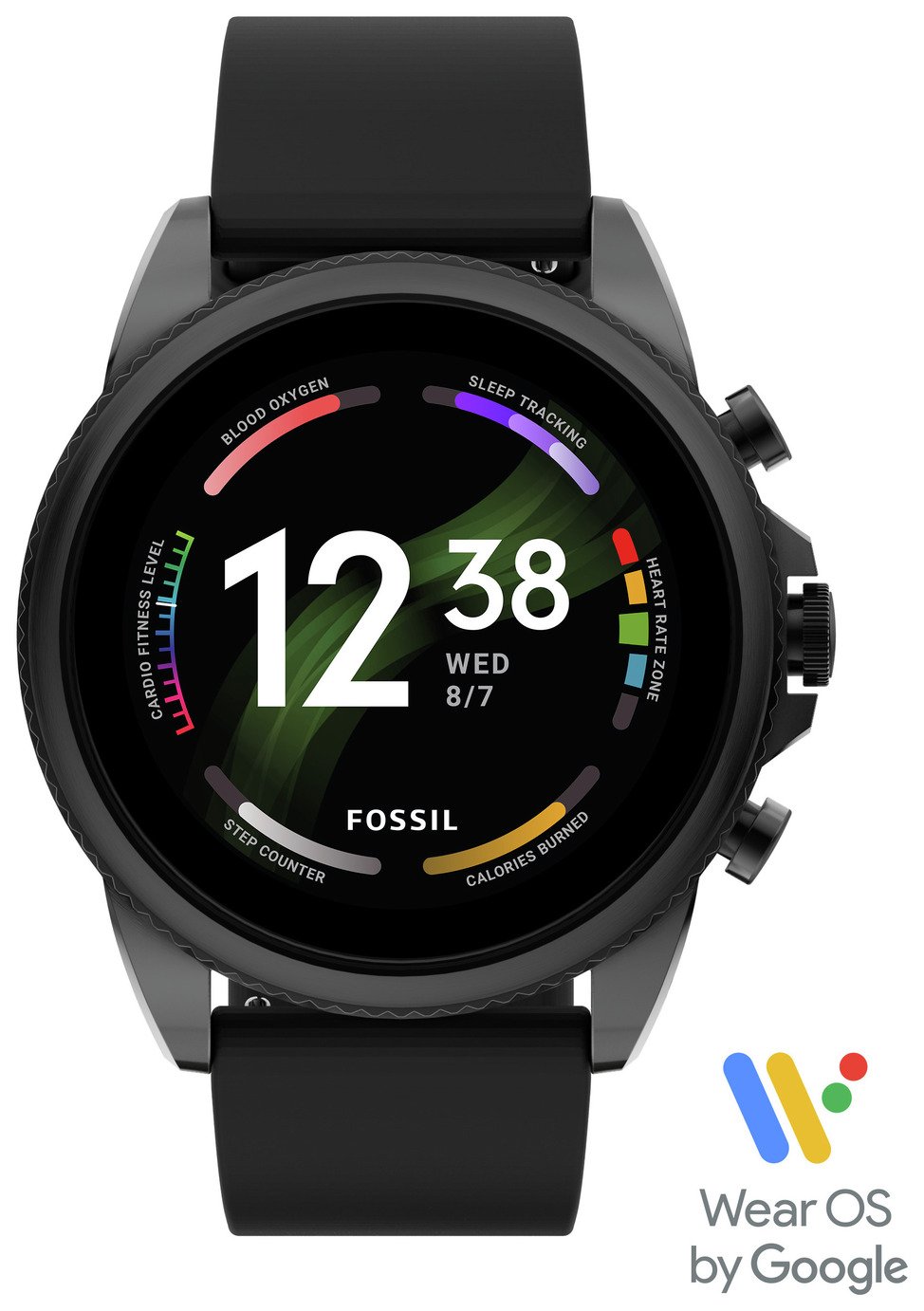 Fossil Men's Gen 6 Black Silicone Strap Smart Watch