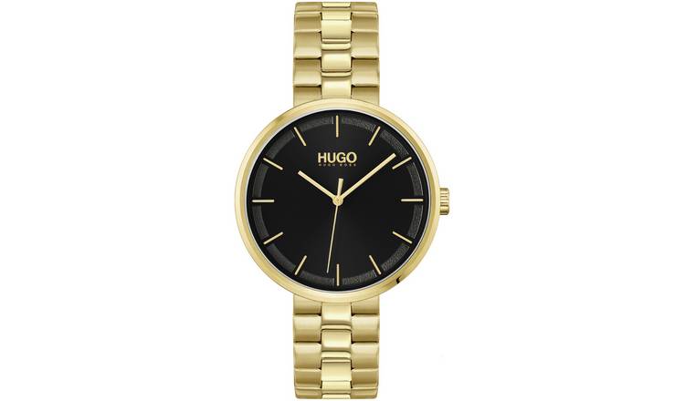 HUGO Crush Ladies Gold Plated Bracelet Watch