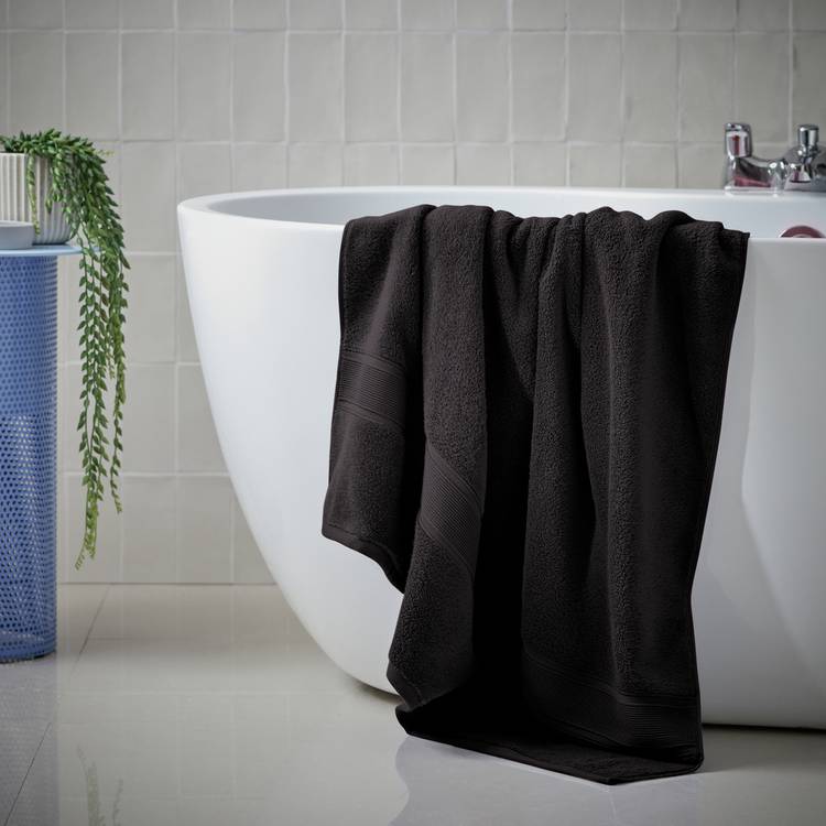 Habitat Supersoft Bath Sheet - Black 0