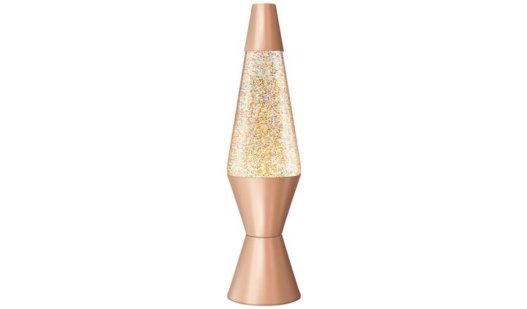 Lava 14.5in Glitter Lamp - Rose Gold 