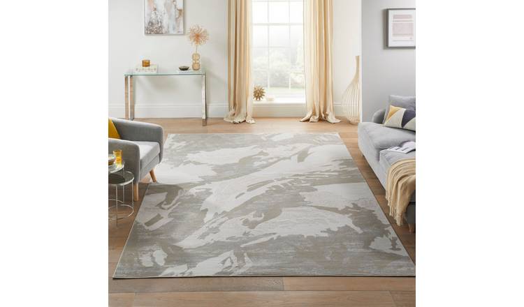 Mega Flooring Grey Modern Abstract Rug - 80 x 150cm