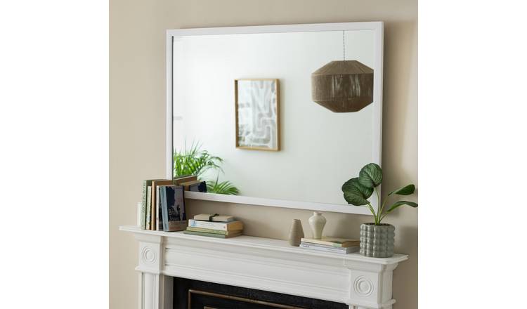 Buy Habitat Wall Mounted Mirror White 70x100cm Argos