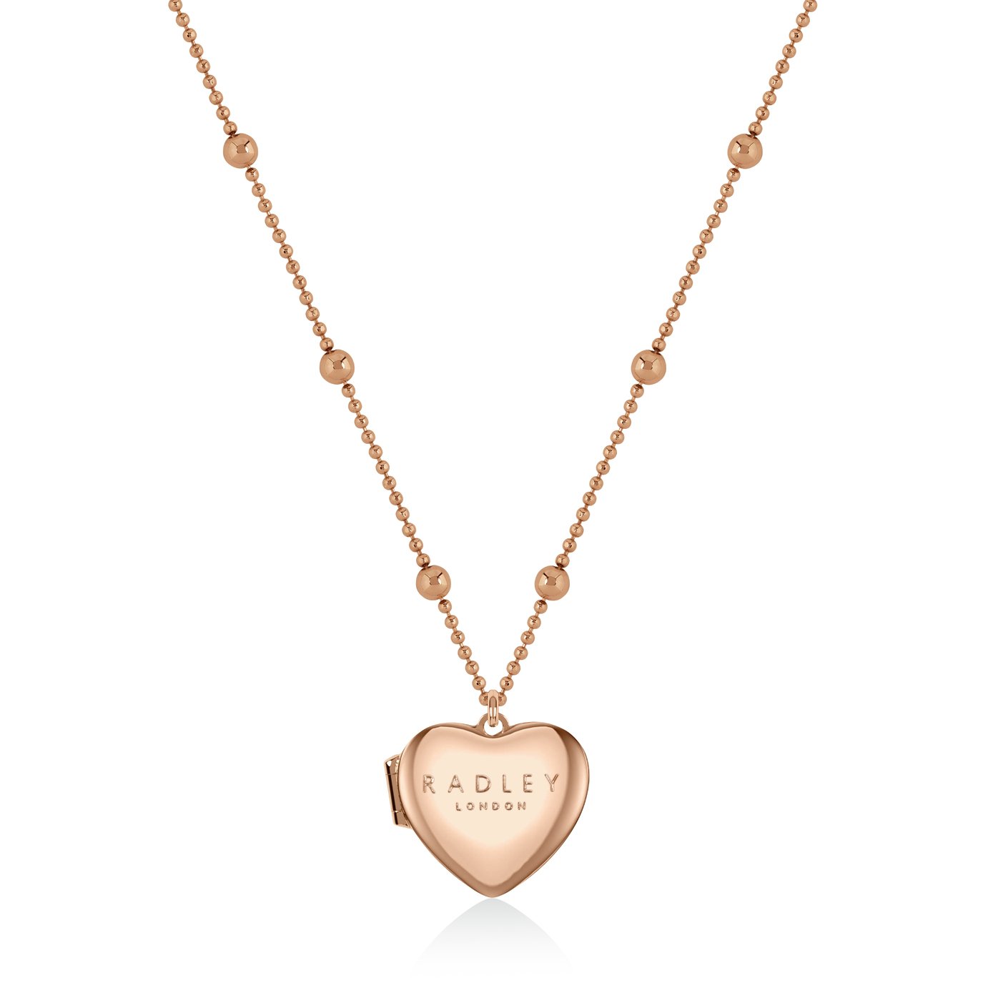 Radley Ladies 18ct Rose Gold Plated Heart Locket Necklace