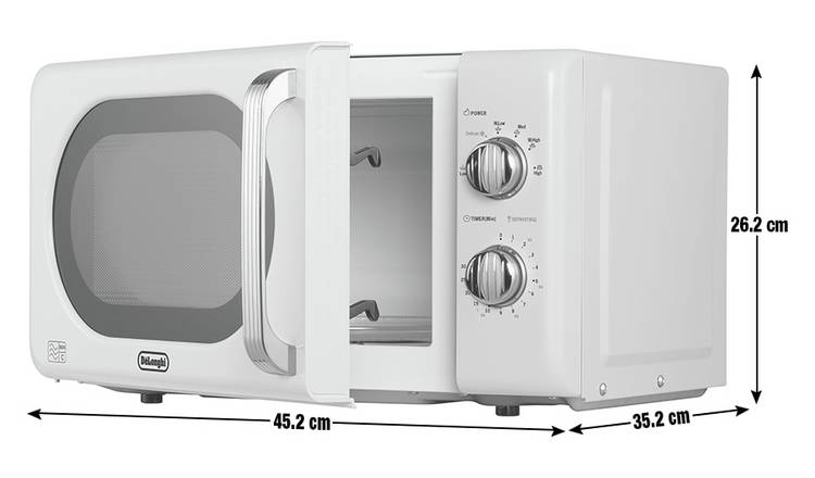 Buy De Longhi Argento Flora 800W Standard Microwave Cream