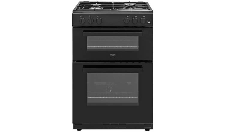 Bush BGC60TBX 60cm Twin Cavity Gas Cooker - Black