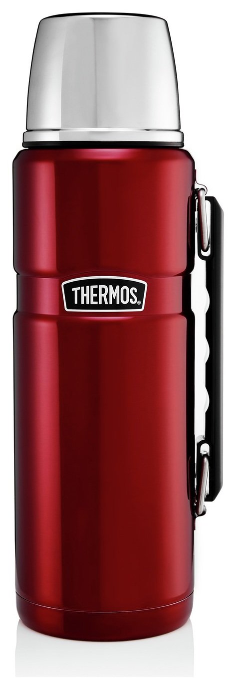 Thermos Stainless King Red Flask - 1.2L
