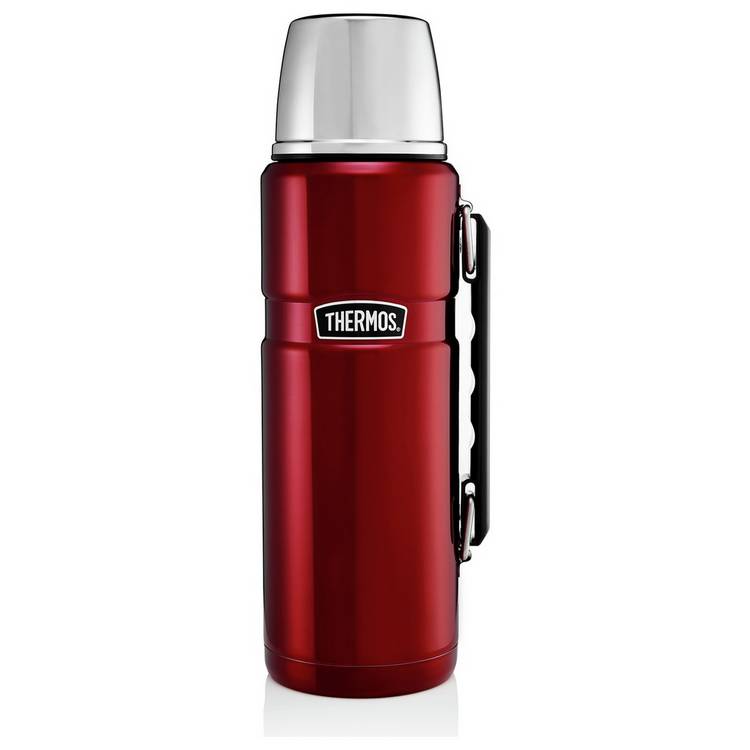 Thermos Stainless King Red Flask - 1.2L 0
