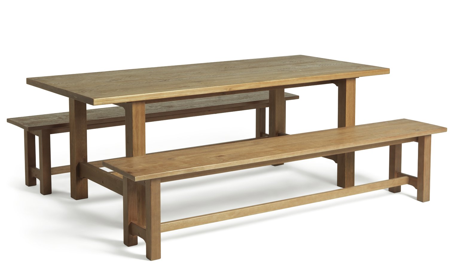 Habitat Denver Solid Wood Dining Table & Bench Set - Pine