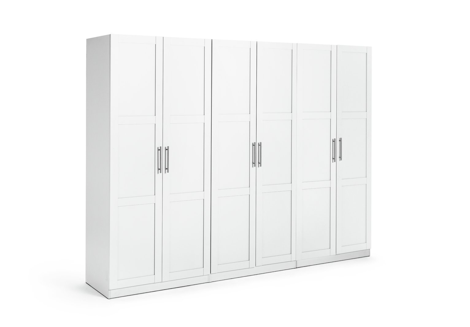 Habitat Munich Panelled 6 Door Wardrobe - White