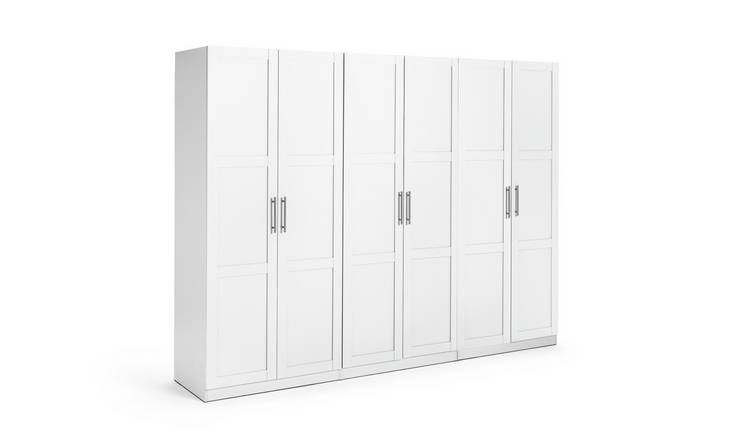 Buy Habitat Munich Panelled 6 Door Wardrobe - White | Wardrobes