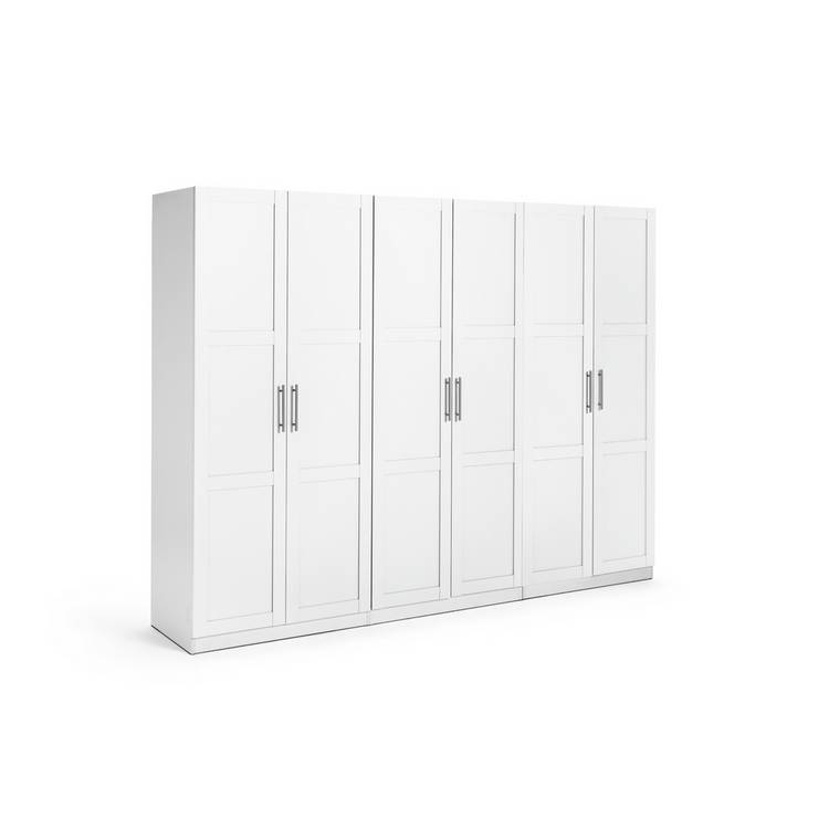 Habitat Munich Panelled 6 Door Wardrobe - White 0