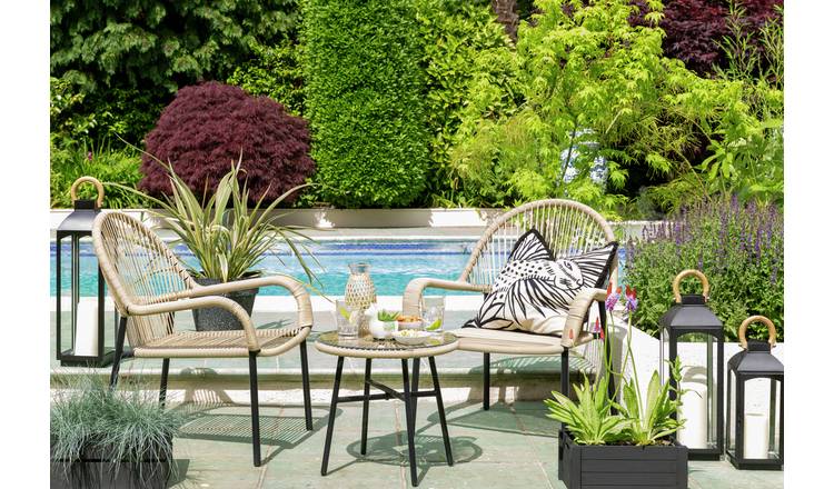 2 seater metal discount garden furniture sets