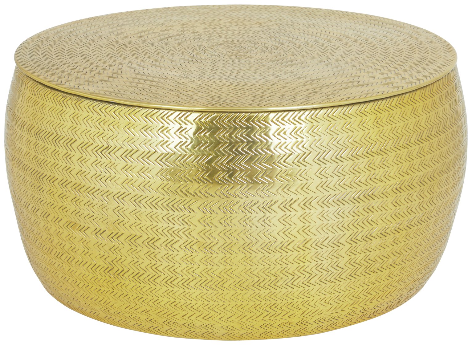 Habitat Sona Round Coffee Table - Brass