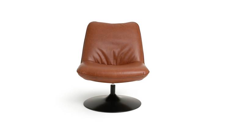 Habitat Nanna PU Leather Chair - Tan