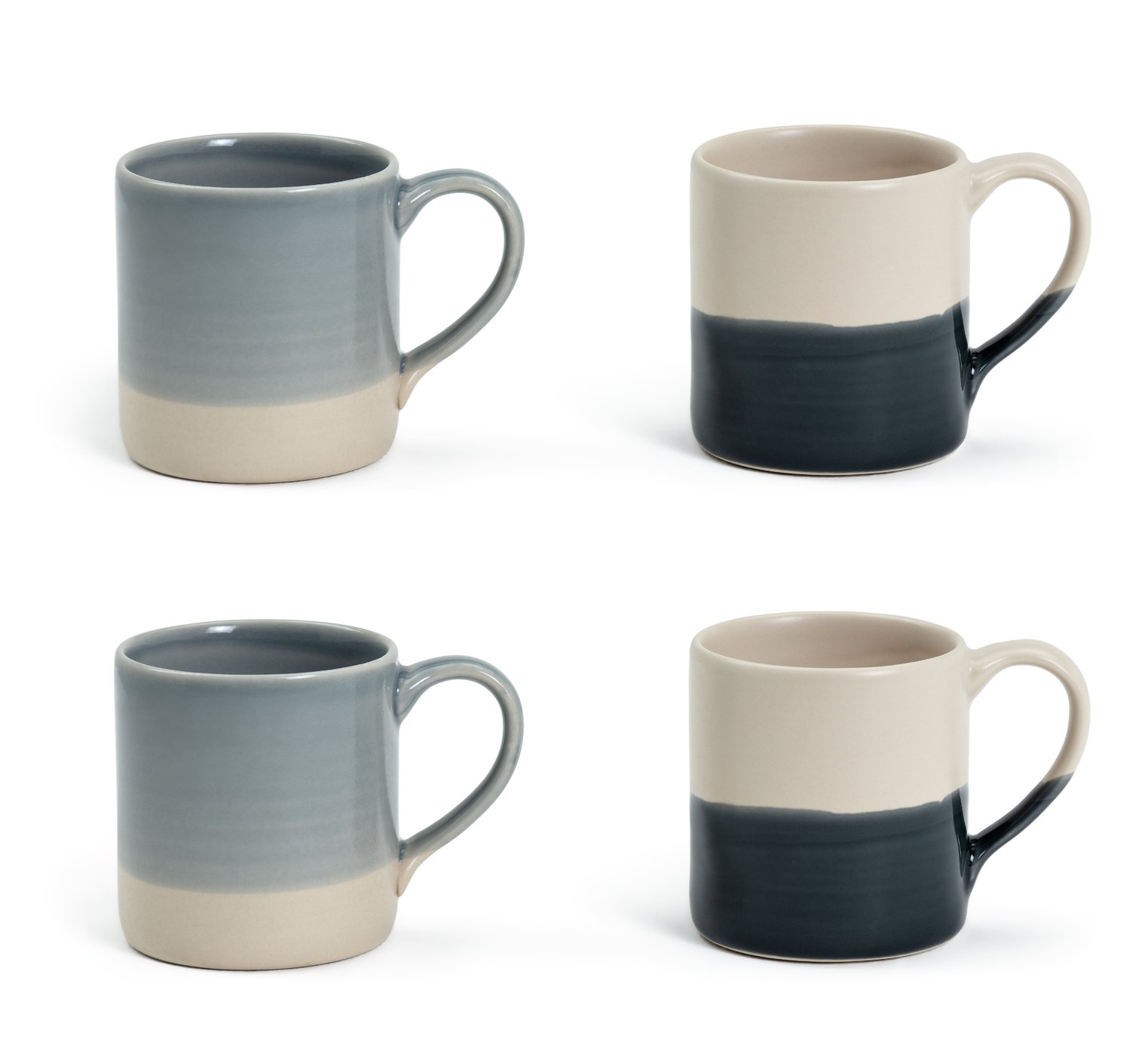 Habitat Artisan Set of 4 Mugs - Blue