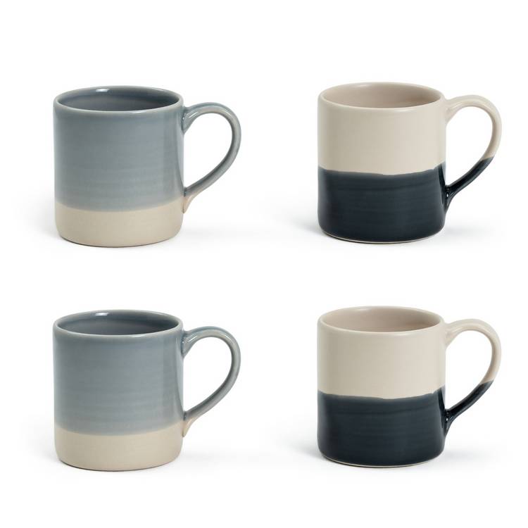 Habitat Artisan Set of 4 Mugs - Blue 0