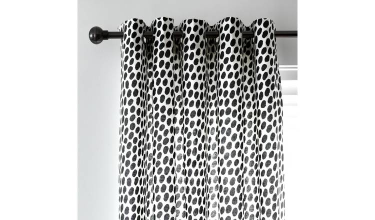 Buy Habitat Dalmatian Print Lined Eyelet Curtains Black & White | Curtains  | Habitat