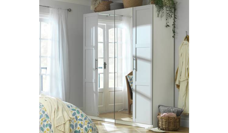 Argos white deals mirror wardrobe