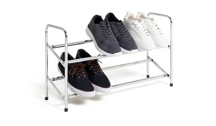 Buy Argos Home 2 Tier Extending Shoe Rack - Chrome