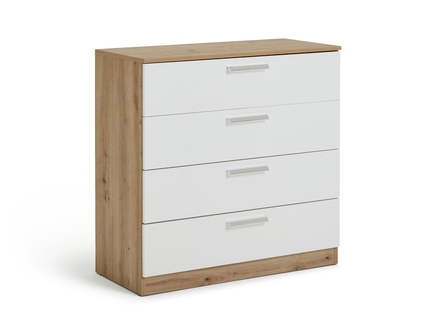 Habitat Munich 4 Drawer Chest - White & Oak