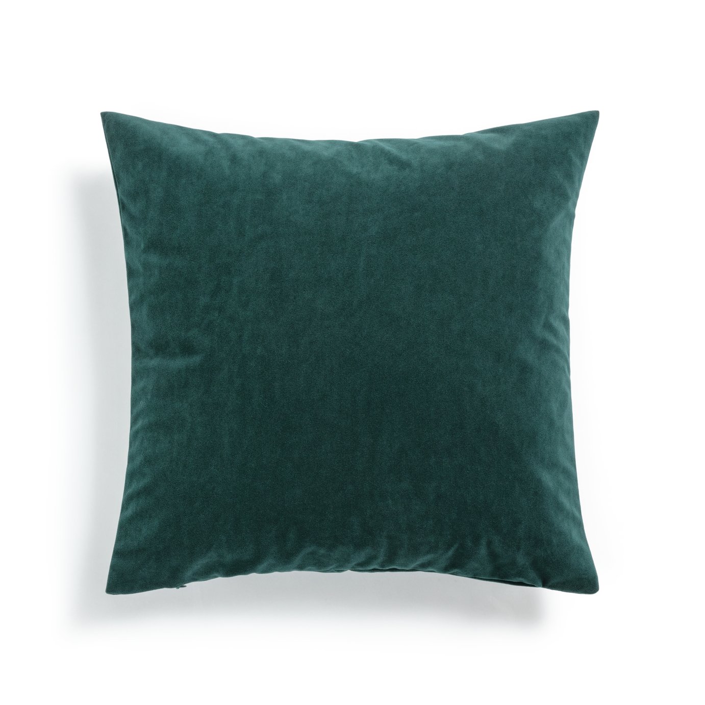 Habitat Matte Velour Soft Plain Cushion - Emerald - 43x43cm