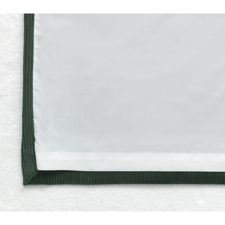Habitat Cord striped Lined Eyelet Curtains - Forest Green 0
