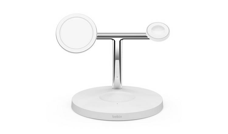 Buy Belkin 3-in-1 MagSafe Wireless Charging Stand - White, Mobile phone  chargers