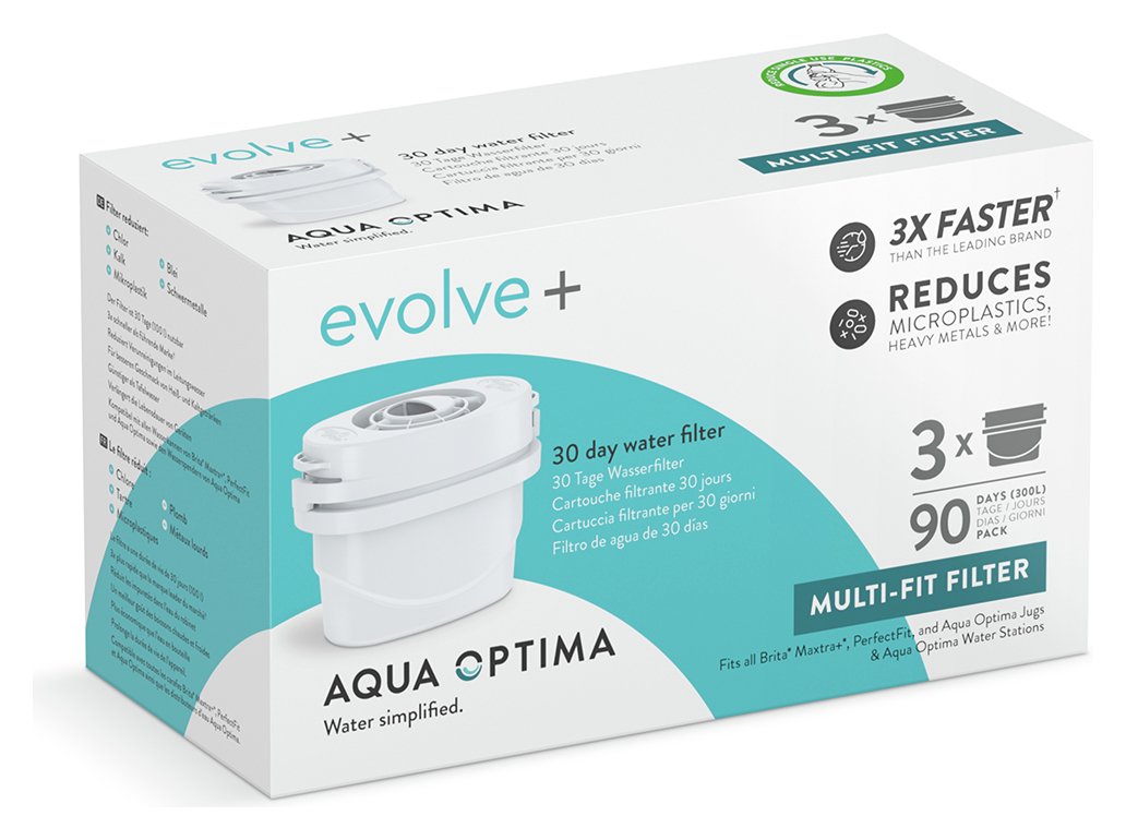 Aqua Optima Evolve Plus Water Filter Cartridges - Pack of 3