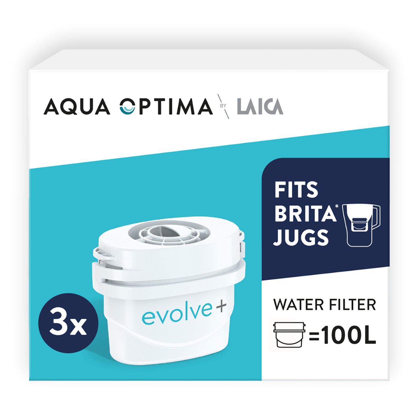 Aqua Optima Evolve Plus Water Filter Cartridges - Pack of 3 