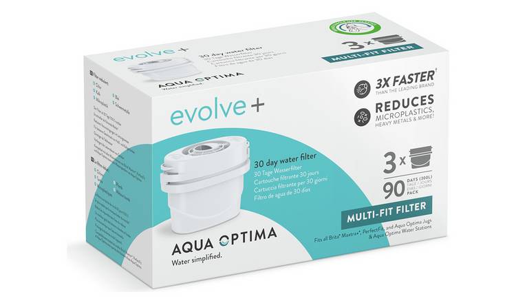 Aqua Optima Evolve Plus Water Filter Cartridges - Pack of 3 