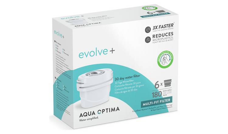 Aqua Optima Evolve Plus Water Filter Cartridges - Pack of 6