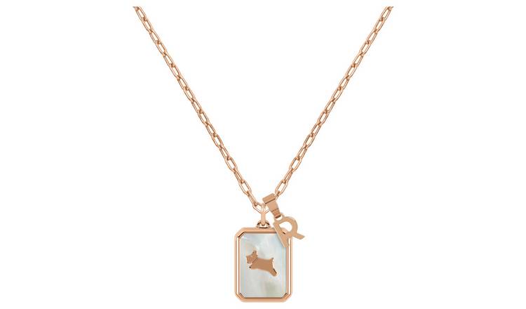 Radley 18ct Rose Gold Plated Silver Initial Charm Pendant R