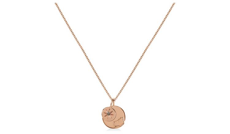 Radley 18ct Rose Gold Plated Silver Charm Pendant - August