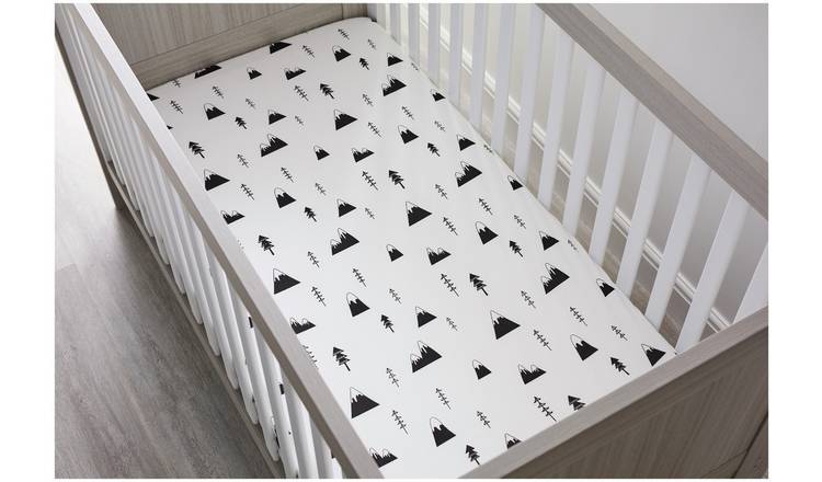 Ickle Bubba Kids Mountain Cot Cotton Fitted Sheet -Pack of 2