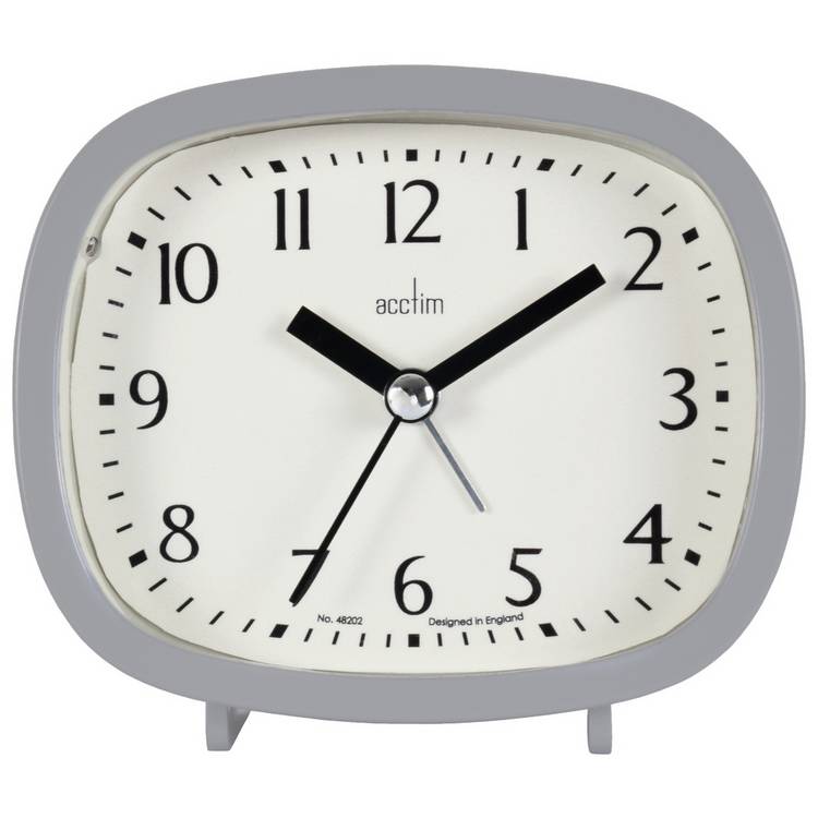 Acctim  Hilda Retro Alarm  Clock - Pigeon Grey 0
