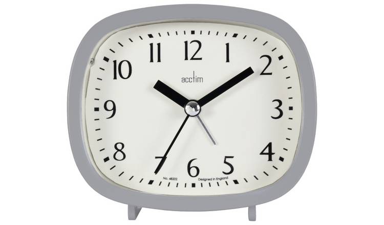 Acctim  Hilda Retro Alarm  Clock - Pigeon Grey
