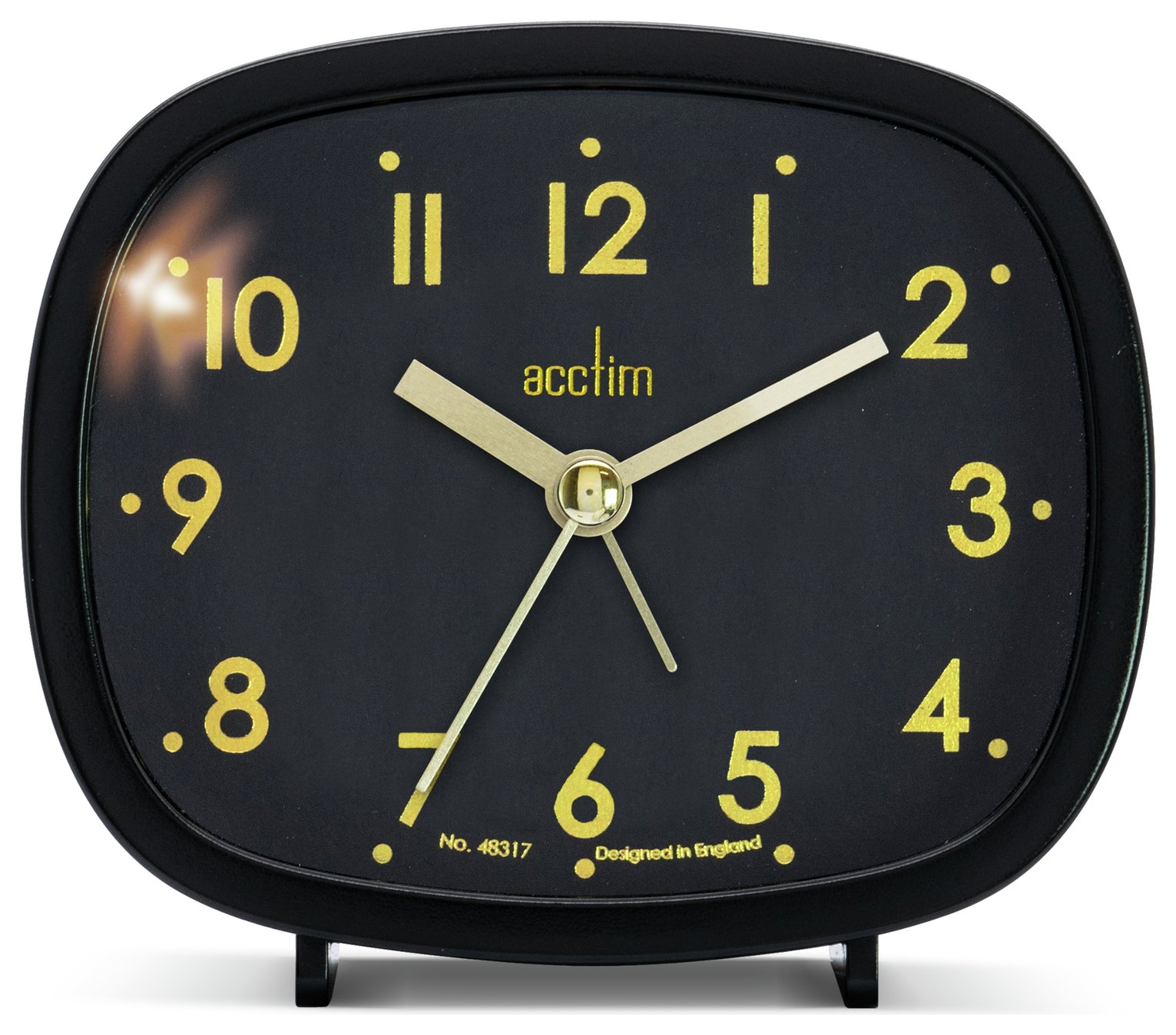 Acctim Hilda Retro Alarm Clock - Black