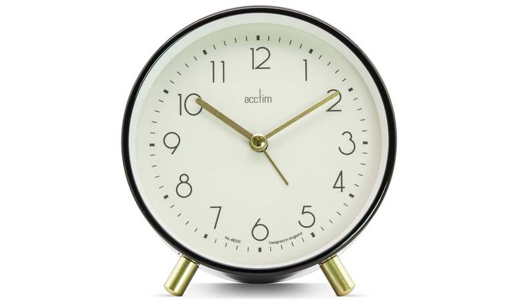 Buy Acctim Fossen Metal Alarm Clock Black Clocks Argos