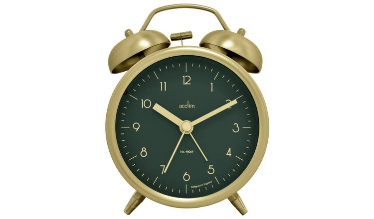 Acctim  Aksel Double Bell Alarm Clock - Brass