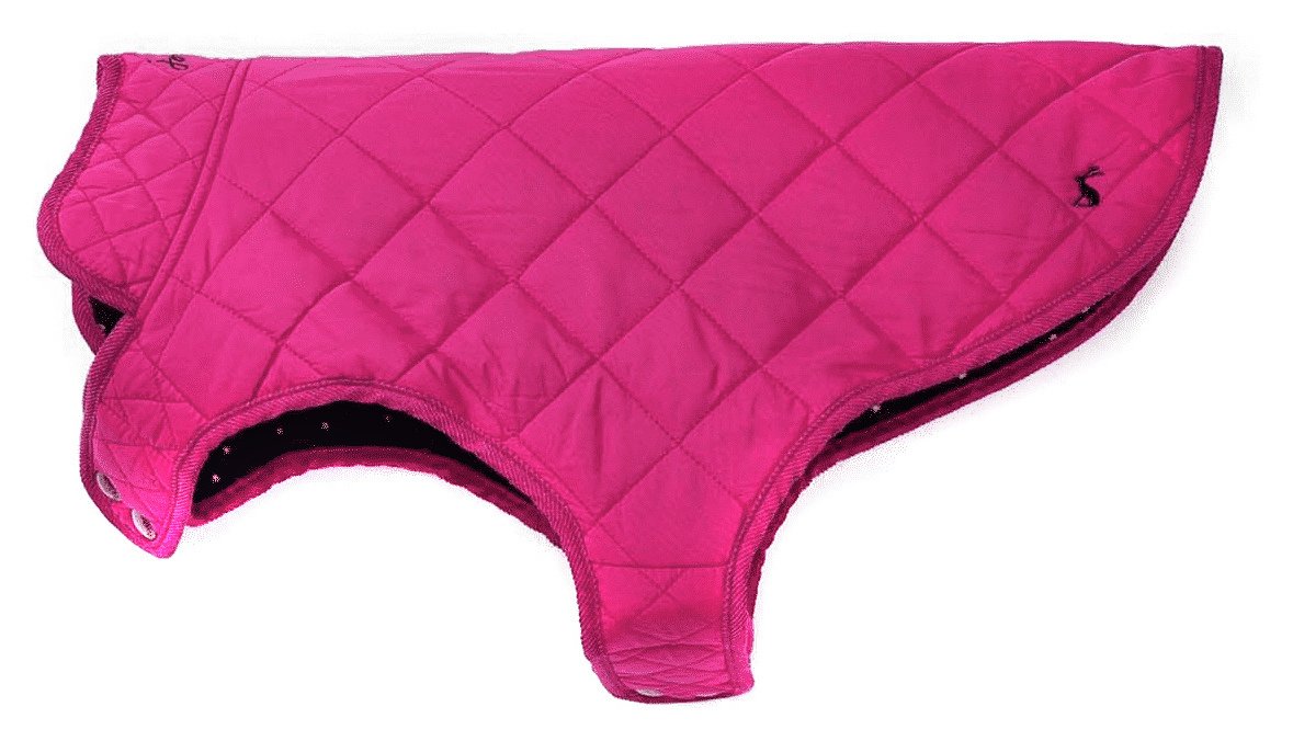 Joules Diamond Quilted Pet Coat Pink - Small