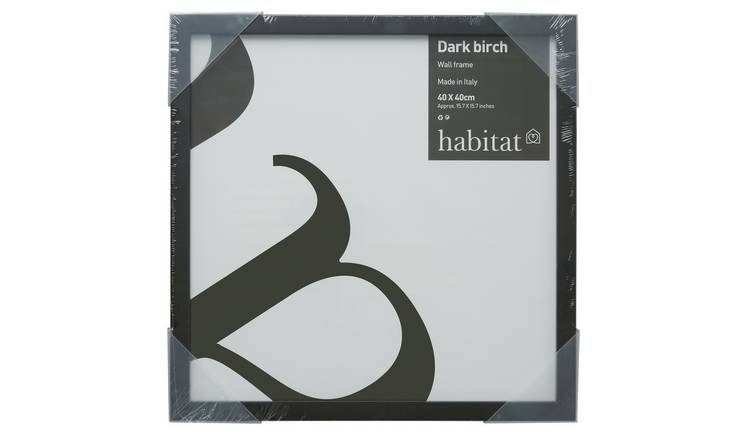 Habitat Dark Birch Wooden Picture Frame - Black- 44x44cm