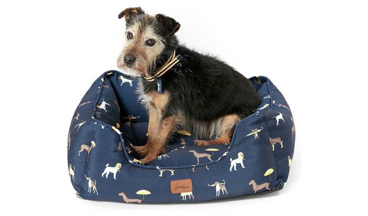 Buy Joules Sleeping Dogs Print Dog Box Bed Small Dog beds Argos